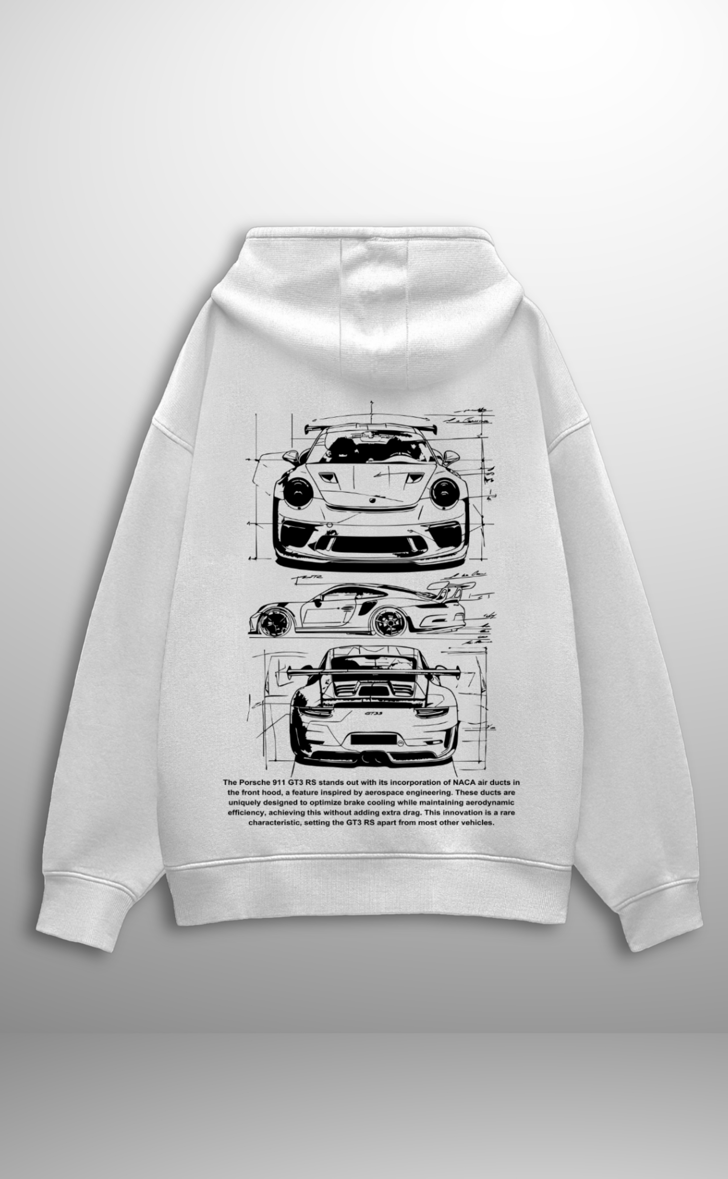 Porsche Hoodie - White (Unisex)