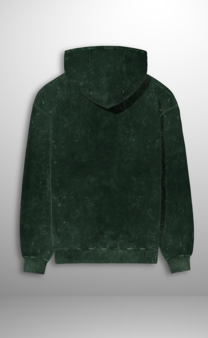 Classic Acid Wash Hoodie - Bottle Green (Unisex)