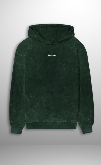 Classic Acid Wash Hoodie - Bottle Green (Unisex)