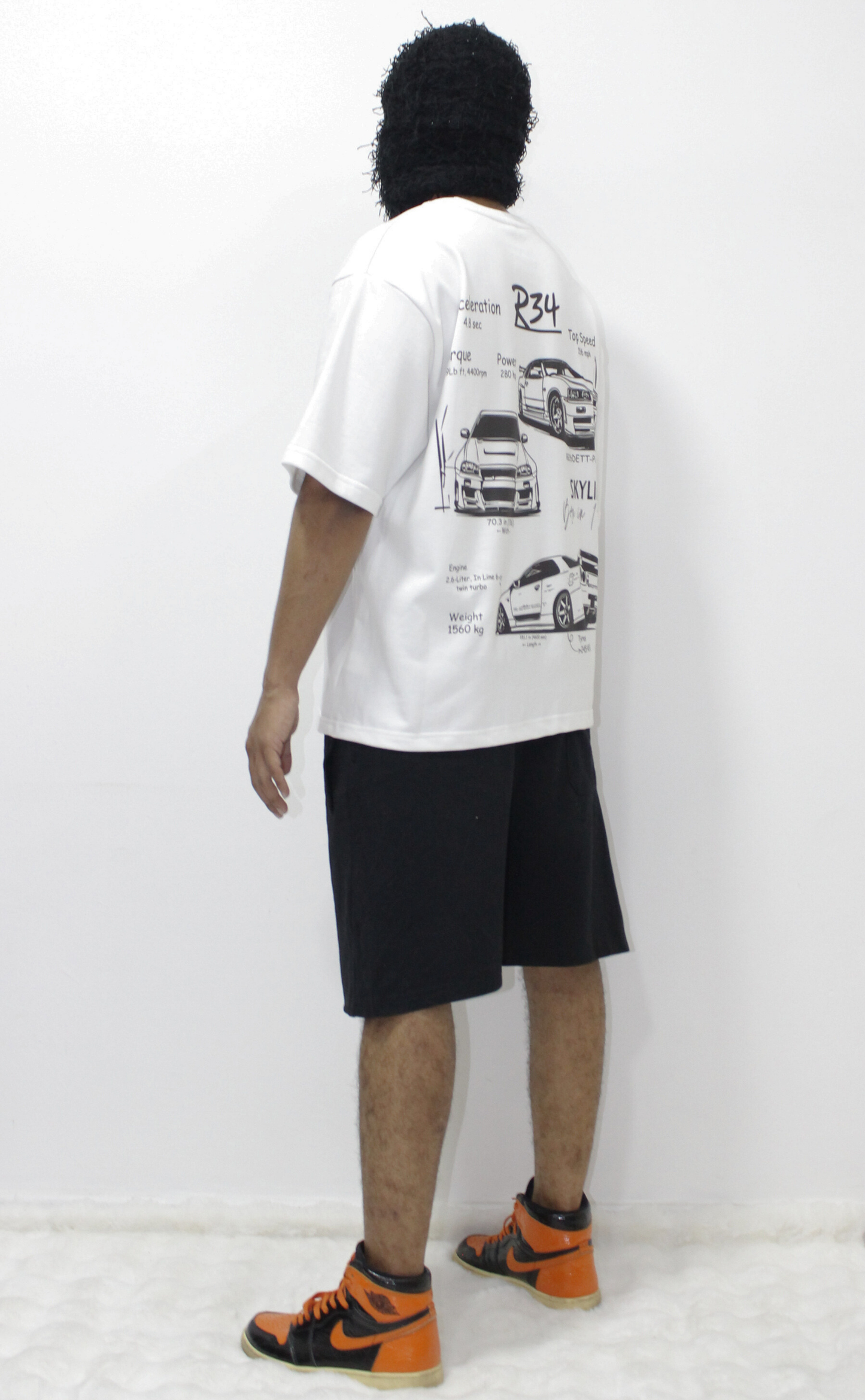 R34 Street Icon Edition T-Shirt - White  (Unisex)