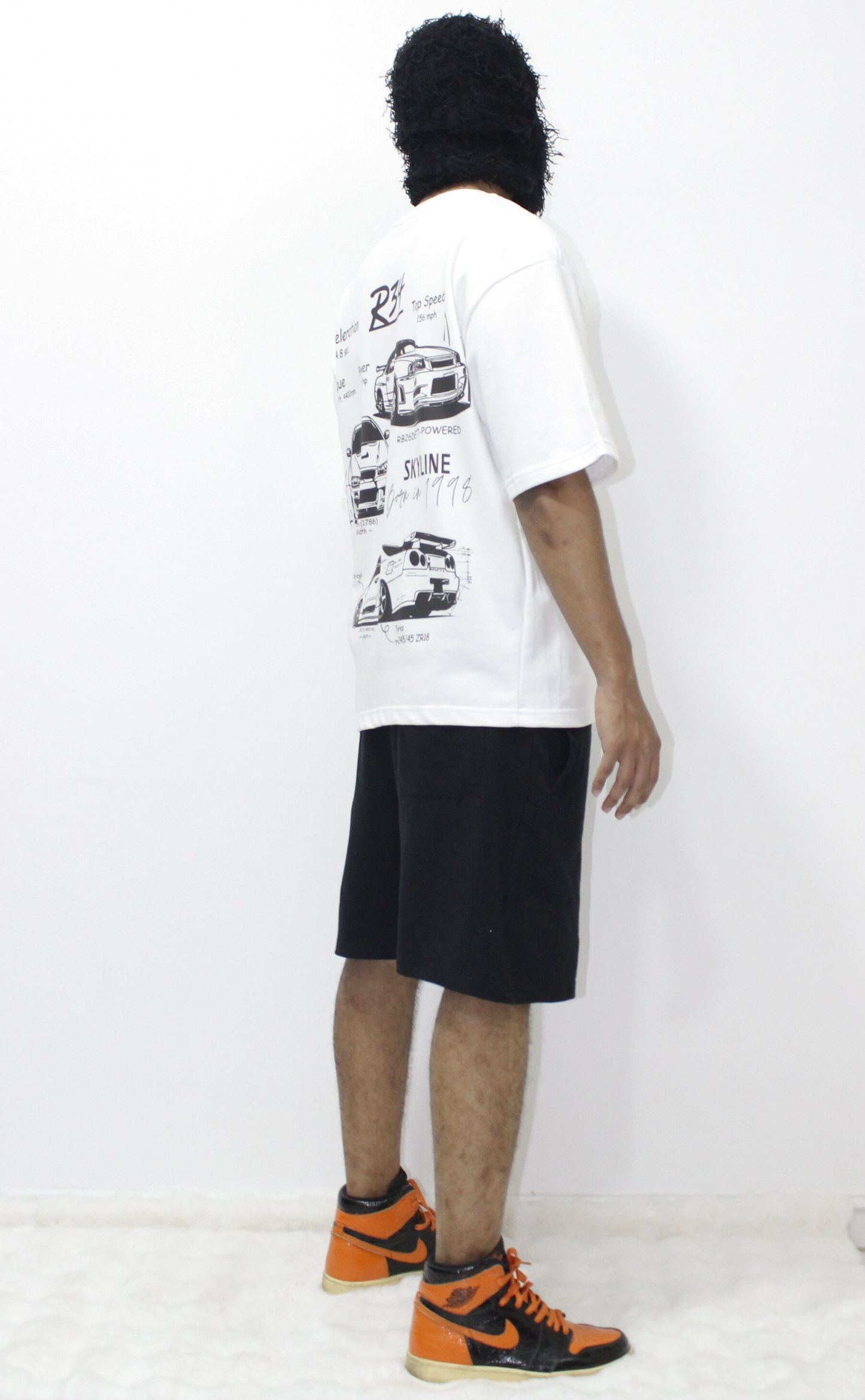 R34 Street Icon Edition T-Shirt - White  (Unisex)