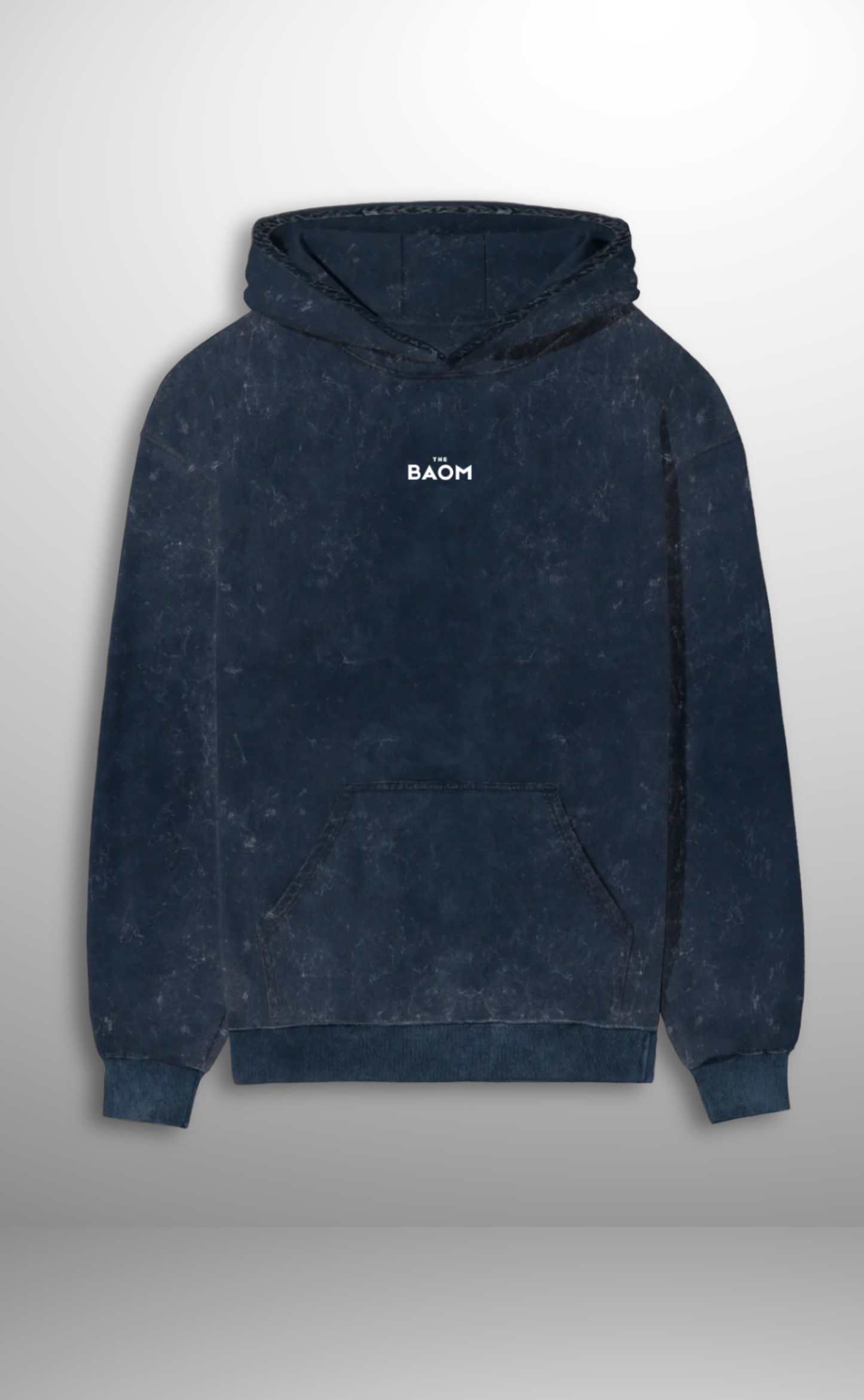 Classic Acid Wash Hoodie - Navy Blue (Unisex)