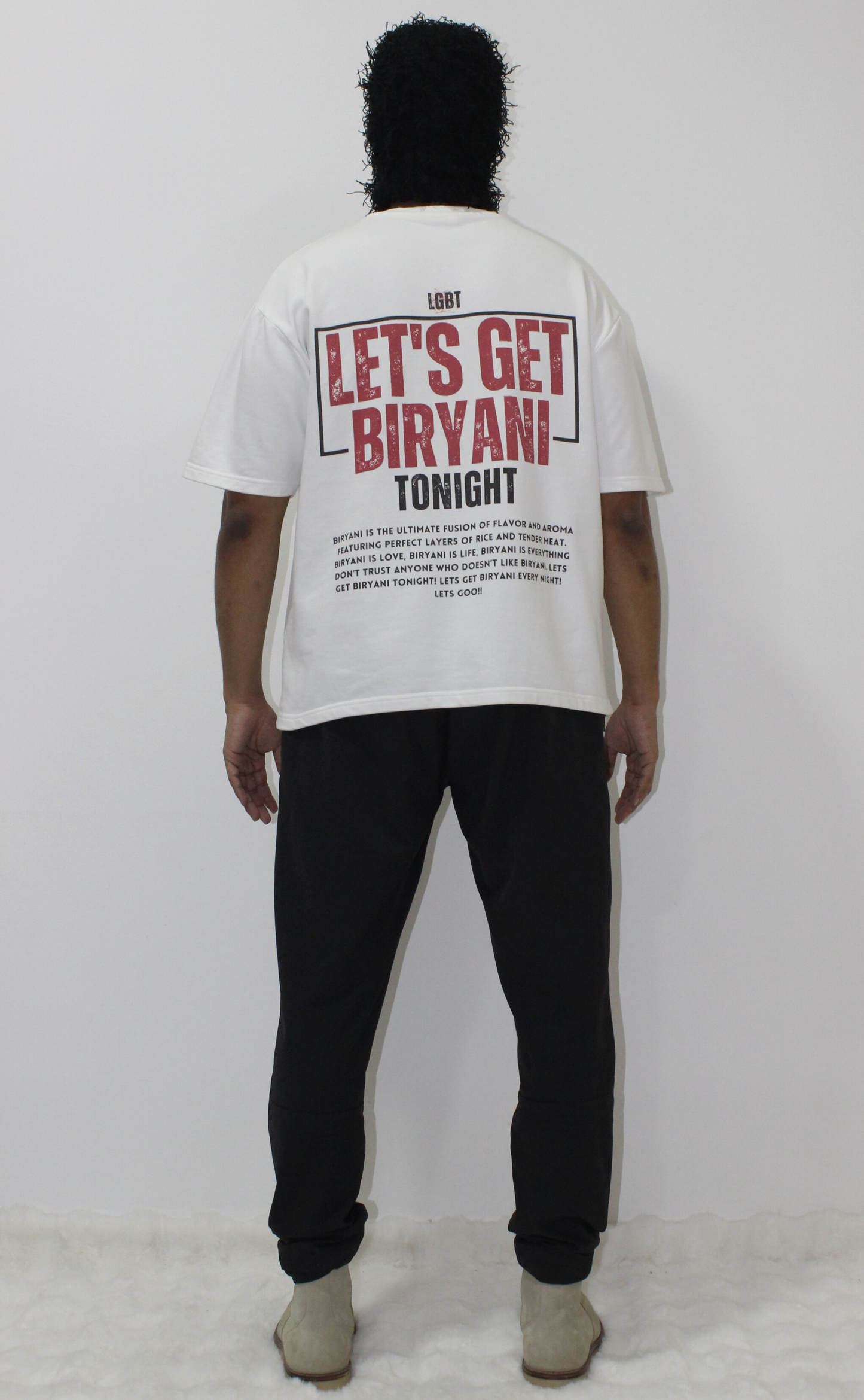 Let’s Get Biryani Tonight T-Shirt – White (Unisex)