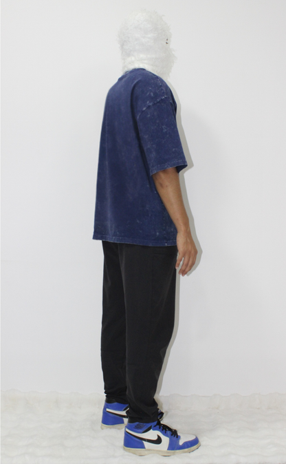 Acid Wash T-Shirt - Navy Blue (Unisex)