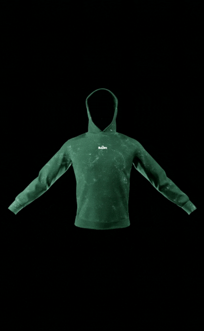Classic Acid Wash Hoodie - Bottle Green (Unisex)