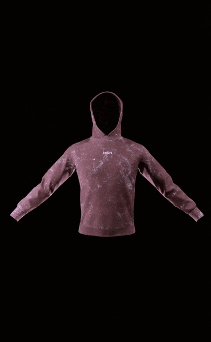 Classic Acid Wash Hoodie - Maroon (Unisex)