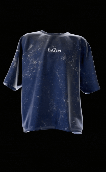 Acid Wash T-Shirt - Navy Blue (Unisex)